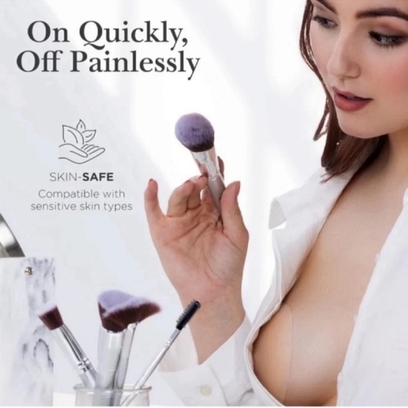 2 Pack Sticky Adhesive Silicone Nipple Covers- Reusable Nipple Covers Light Skin - Picture 8 of 8